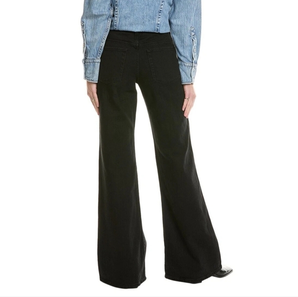 7 For All Mankind Black Flare Jeans - Picture 3 of 14